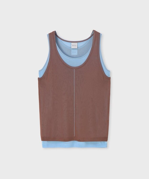 Paul Smith レイヤード シアータンクトップ ブラウン