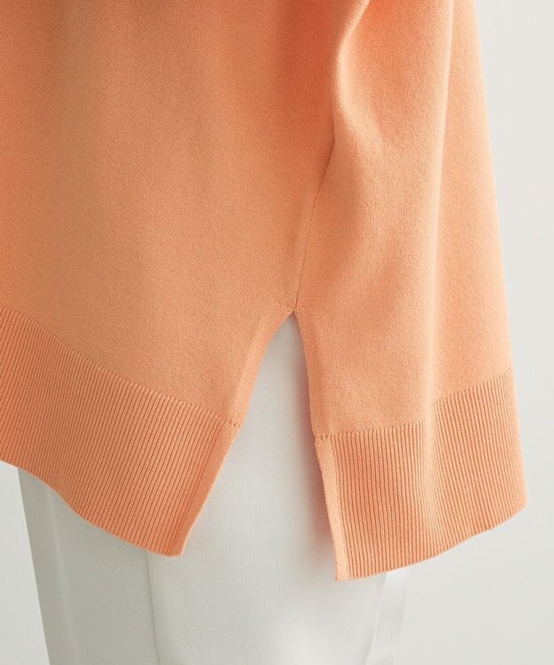 Green Parks アンチピリングライン入りニットプルオーバー Orange