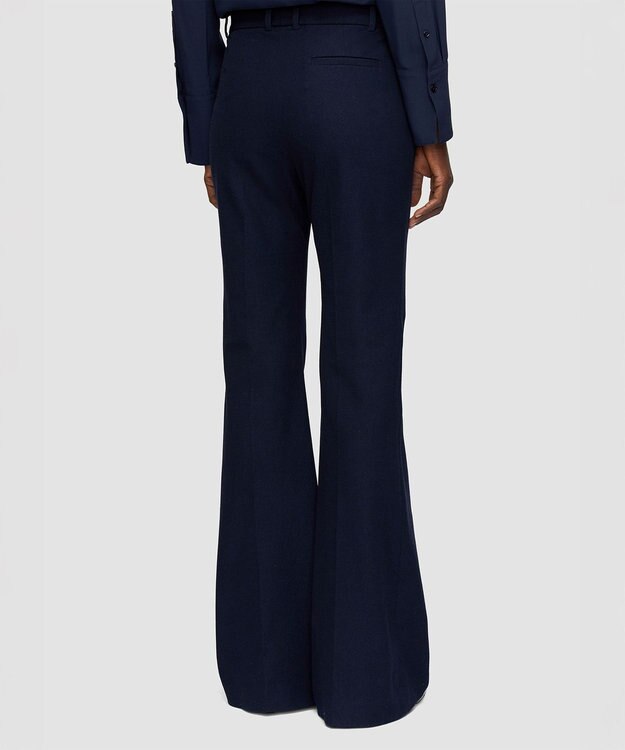 JOSEPH 【FOUNDATIONS】ギャバジンストレッチ フィットフレアートラウザーズ Navy