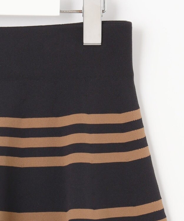 自由区 ポリエステルホールガーメント スカート ブラック×モカ