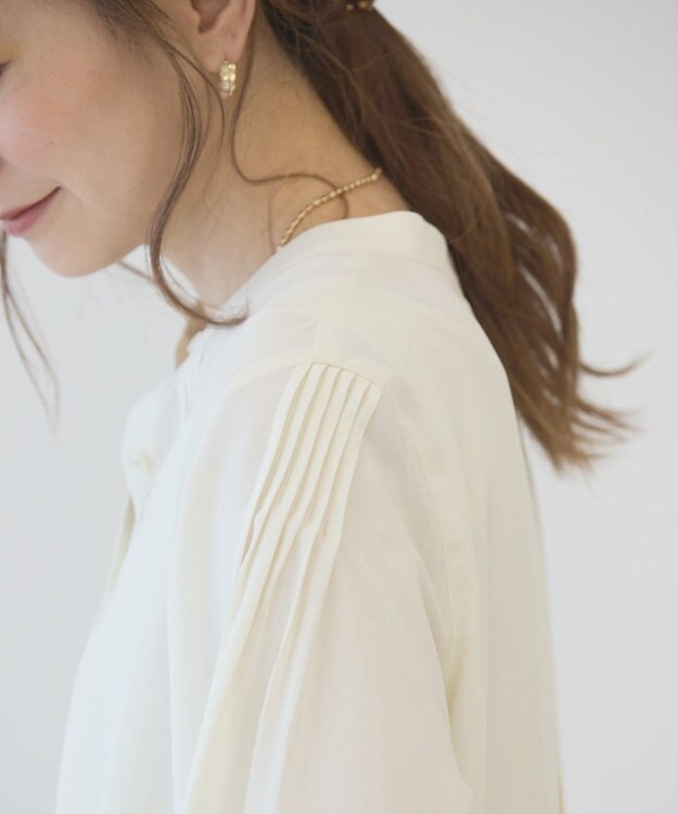 AMERICAN HOLIC サラックールタックブラウス Ivory