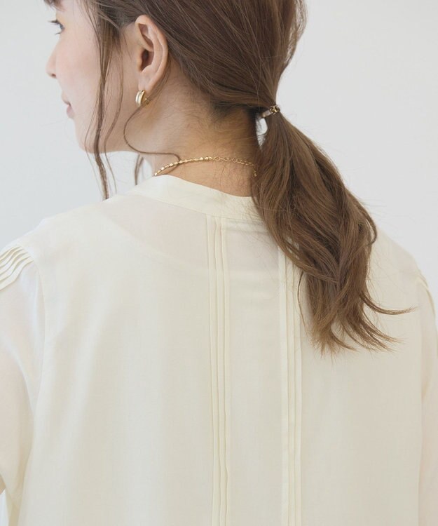 AMERICAN HOLIC サラックールタックブラウス Ivory
