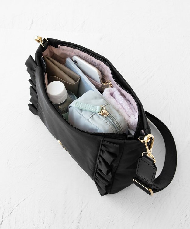 TOCCA 【撥水】TRIM WAVES POCHETTE ポシェットバッグ ブラック系