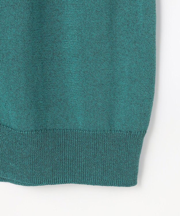 自由区 【アンサンブル対応】ペーパーコットンニット カーディガン ターコイズ