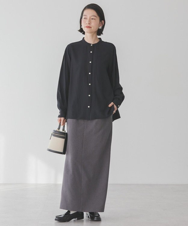 AMERICAN HOLIC サラックールタックブラウス Black