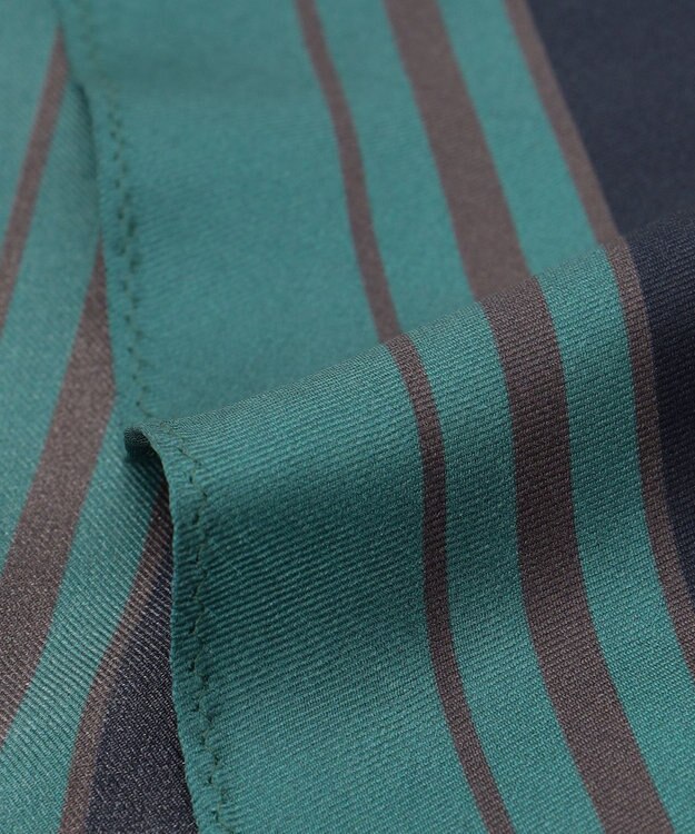 自由区 ロゴダイヤ スカーフ ネイビー×ミントグリーン