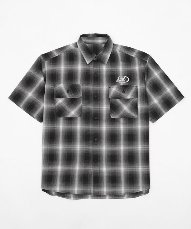 WEGO 【ユニセックス着用ITEM】グラフィックオンブレチェックシャツ（SS） ブラックチェック1