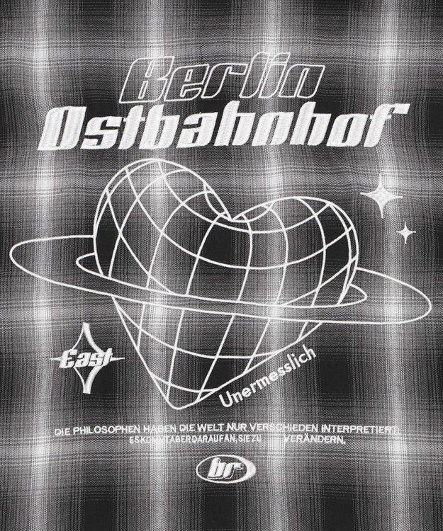 WEGO 【ユニセックス着用ITEM】グラフィックオンブレチェックシャツ（SS） ブラックチェック1