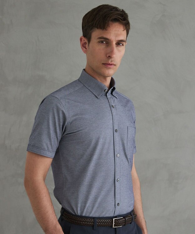 GOTAIRIKU 26年新作【吸汗速乾/接触冷感】ノードシールド BIZシャツ_スナップダウン ネイビー系8