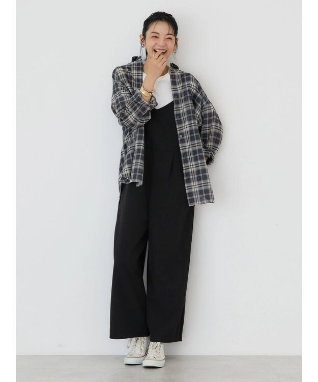 AMERICAN HOLIC 接触冷感Ｗポケットボイルシャツ Check Black