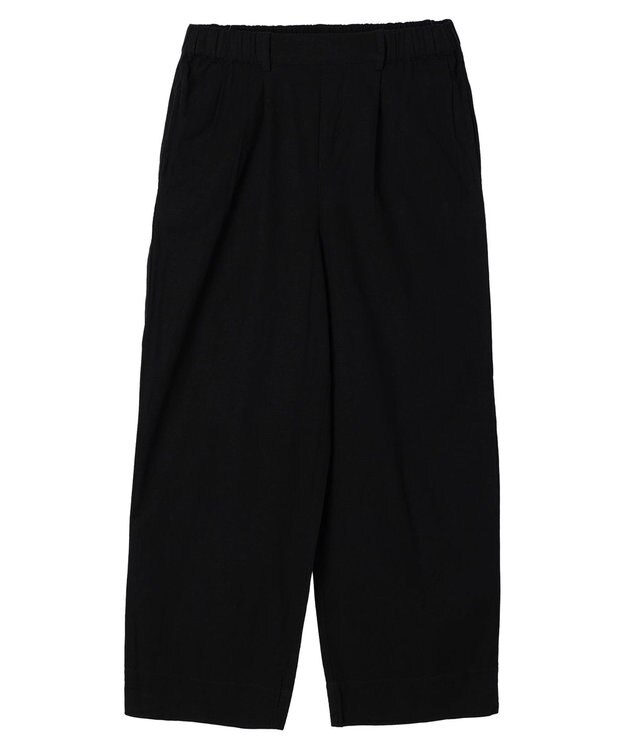 earth music&ecology 綿麻キャンブリッククロップドパンツ Black