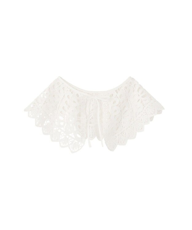 earth music&ecology レースつけ襟 Off White