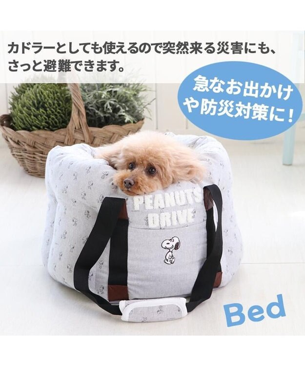 PET PARADISE スヌーピー ドライブ キャリーバッグ 【小型犬】 グレー