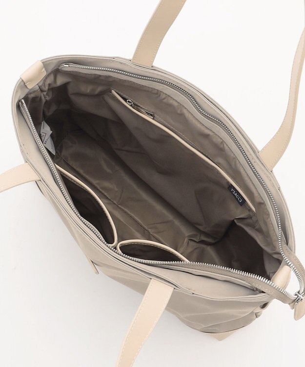 Y'SACCS アシメファスナーポケットトート ベージュ