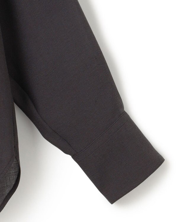 23区 【Oggi10月号掲載/洗える】ウールシアービエラ バンドカラー シャツ グレー系