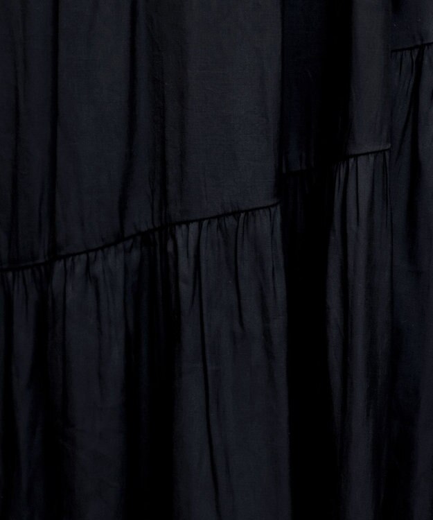 Tiaclasse 【洗える】ドッキングツイードワンピース ブラック