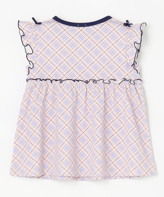 組曲 KIDS 【110-140㎝】 サマーチェックチュニック ピンク