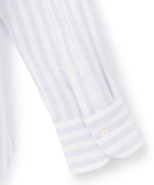 J.PRESS MEN 【PREMIUM PLEATS / 形態安定】ダッパーストライプシャツ / B.D. サックスブルー系1