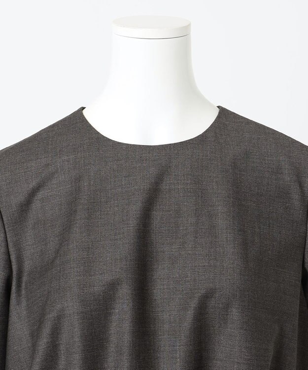 23区 【R(アール)】ウールトロストレッチ バルーン ブラウス グレー系