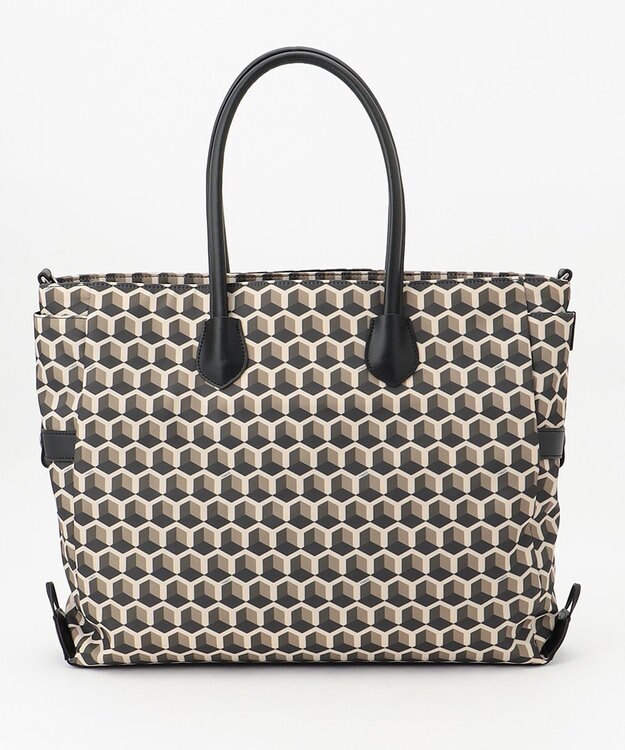 Y'SACCS キュービックモノグラム　2WAYトート　Mサイズ チョコ