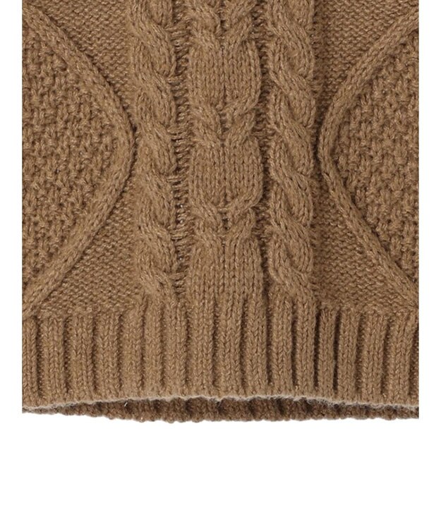 Green Parks ケーブルニットベスト Beige