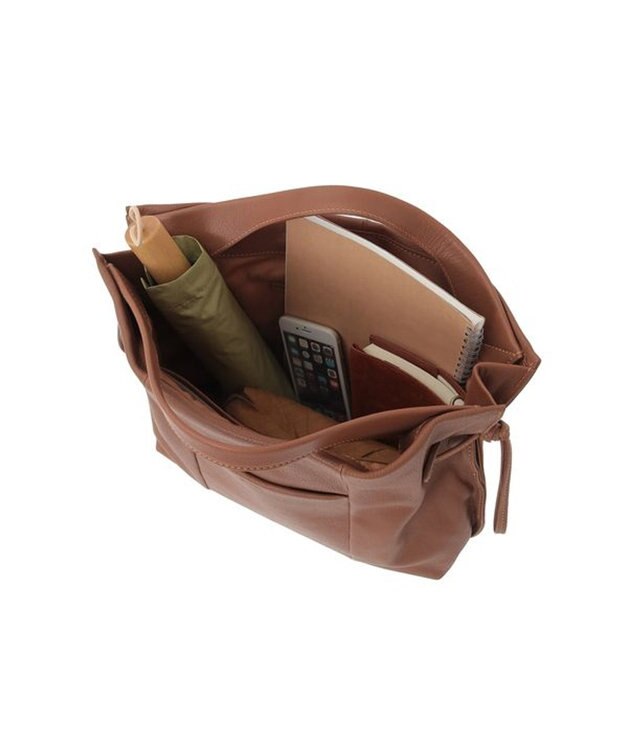 genten ソーロフィーネ 2WAYショルダーバッグ キャメル