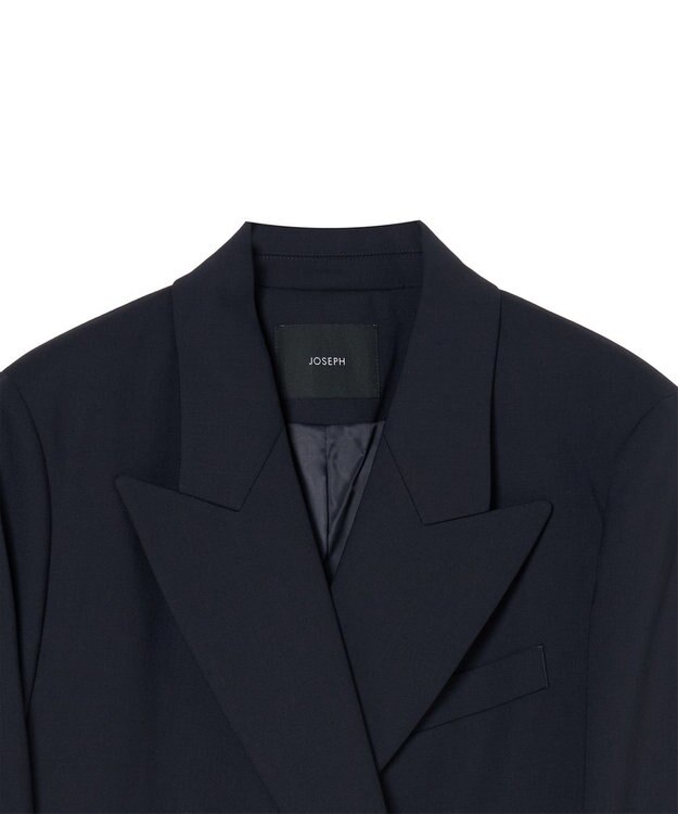 JOSEPH 【WEB＆OUTLET限定】テイラーウールブレンド　ダブルブレストジャケット Navy