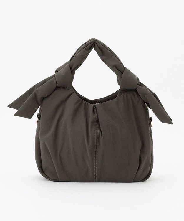 LA BAGAGERIE 【maison vert】 【撥水】リボンフワフワ２WAYトート カーキ