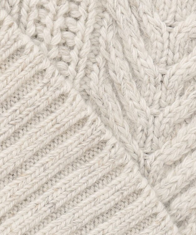 JOSEPH HOMME ヴィスコースメランジケーブル  クルーネック ホワイト系