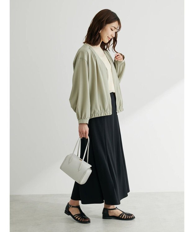 Green Parks イージーケアＶネックブルゾン Olive