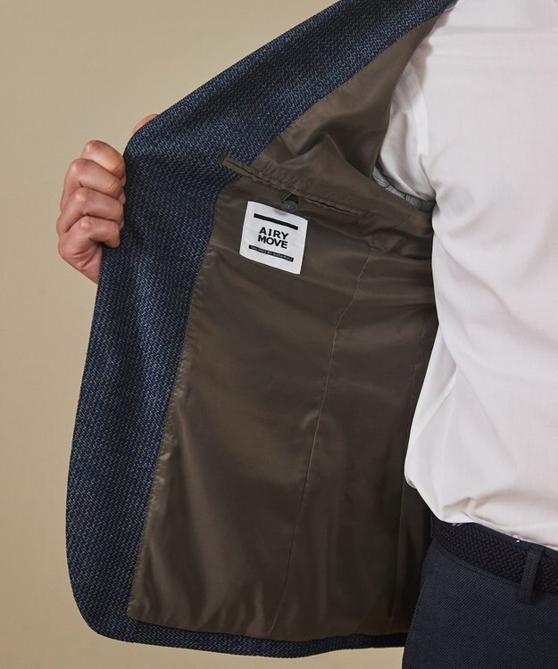 GOTAIRIKU カーディガンジャケット秋冬版【洗える/シワになりにくい/ストレッチ】リンクス BIZ ジャケット ダルブルー系8