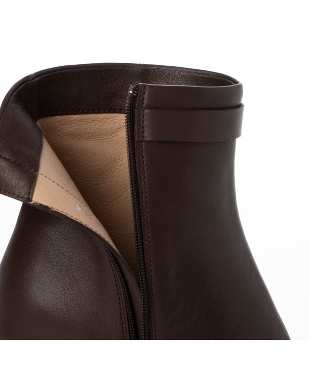 MODE ET JACOMO <MODE ET JACOMO>サイドベルトスクエアトゥショートブーツ ダークブラウン