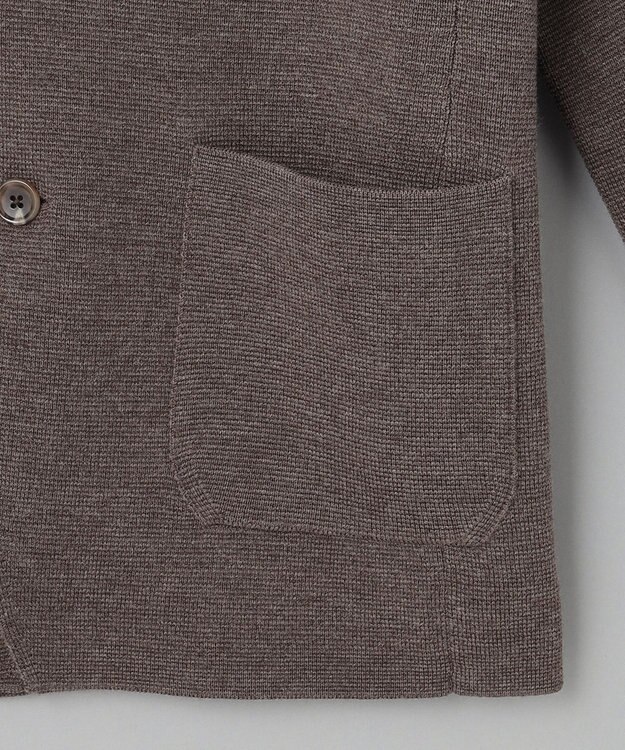 GOTAIRIKU 【エクストラファインメリノウール】ミラノリブニットジャケット ベージュ系