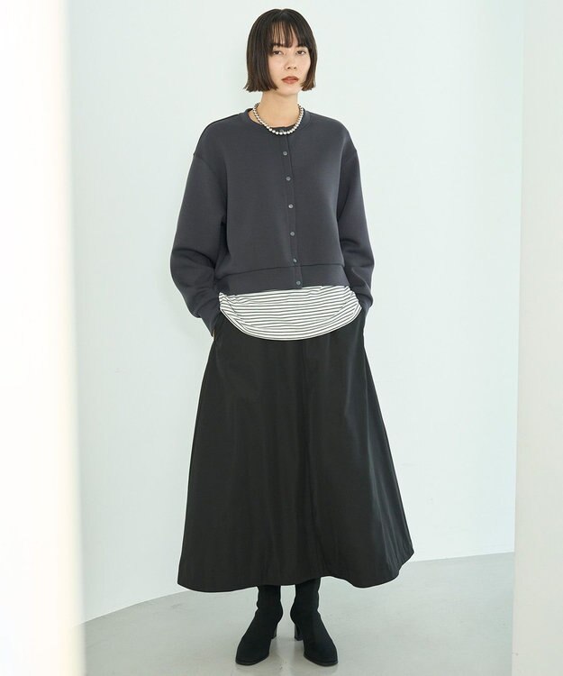 UNFILO パデッドスカート ブラック