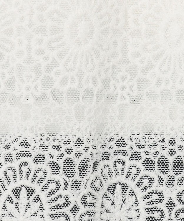 ANY SIS L 【洗える】レースコンビバックサテン ワンピース ネイビー