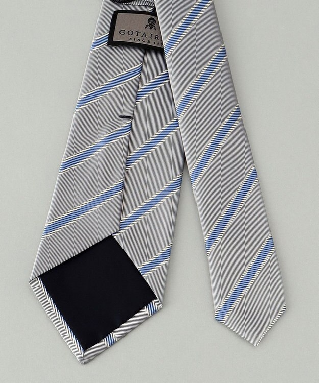 GOTAIRIKU 西陣タイ_レジメンタル ライトグレー系1