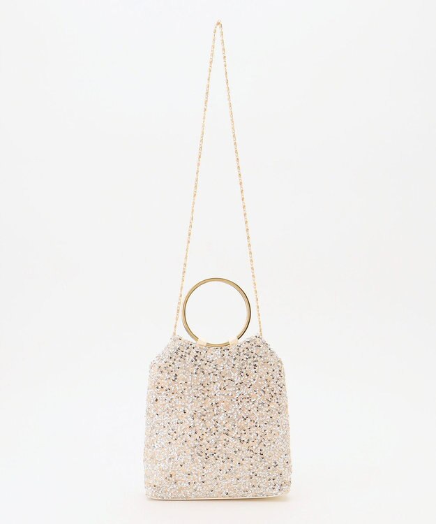 ANY SIS 【2WAY】リングメタルスパンコール ショルダーバッグ シルバー系