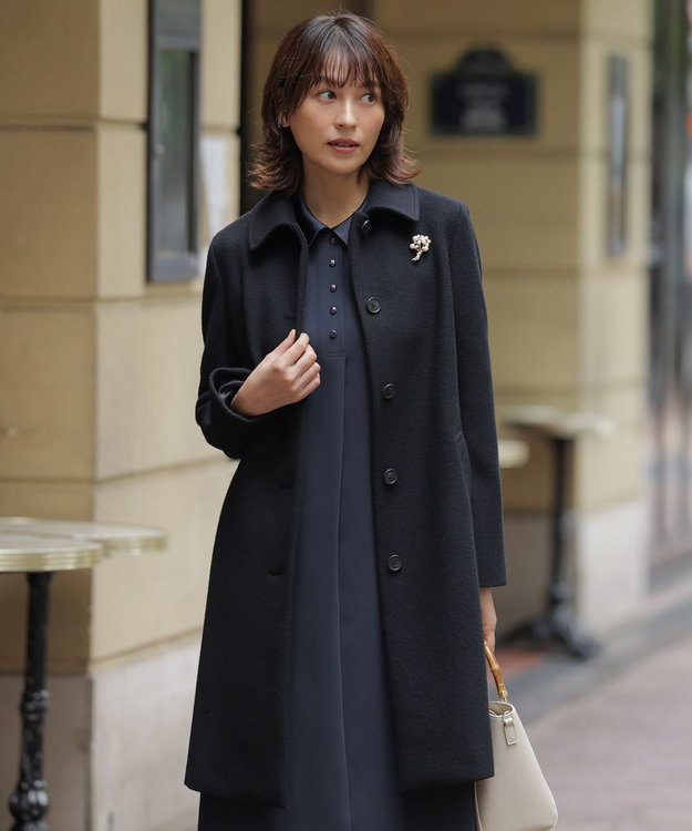 ショートビーバー ロング丈 ステンカラー コート / J.PRESS LADIES