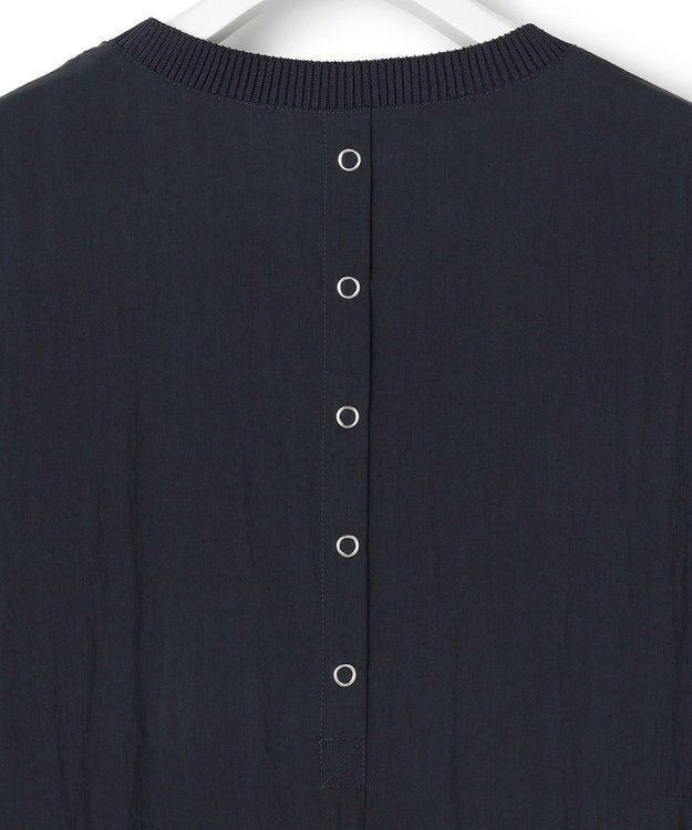 J.PRESS YORK STREET 【WOMEN】リヨセルコットン ニットコンビ ワンピース ネイビー系