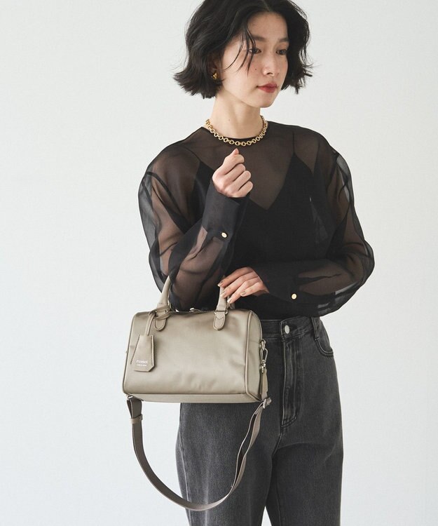 russet クラウズナイロン2WAYミニボストンバッグ(CE-1720-WEB) Gray