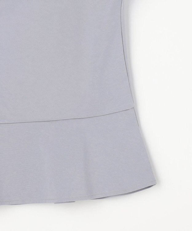 組曲 【先行予約・WEB限定】プレーティング天竺  ペプラムカットソー ブルーグレー系