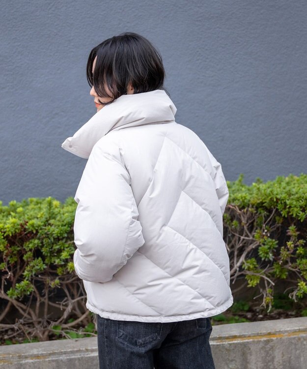 KWD 【日本製/高品質ダウン】STAND COLLAR DOWN BLOUSON ダウンブルゾン アイボリー