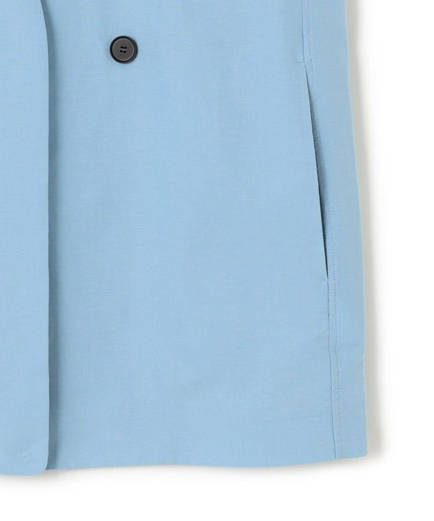 ICB 【洗える】 UnleashLite ノーカラージャケット サックスブルー系