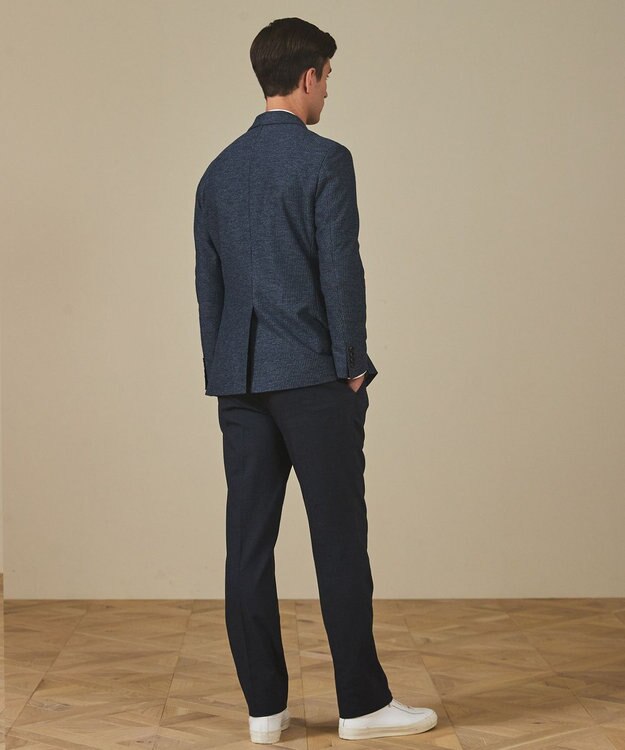 GOTAIRIKU カーディガンジャケット秋冬版【洗える/シワになりにくい/ストレッチ】リンクス BIZ ジャケット ダルブルー系8