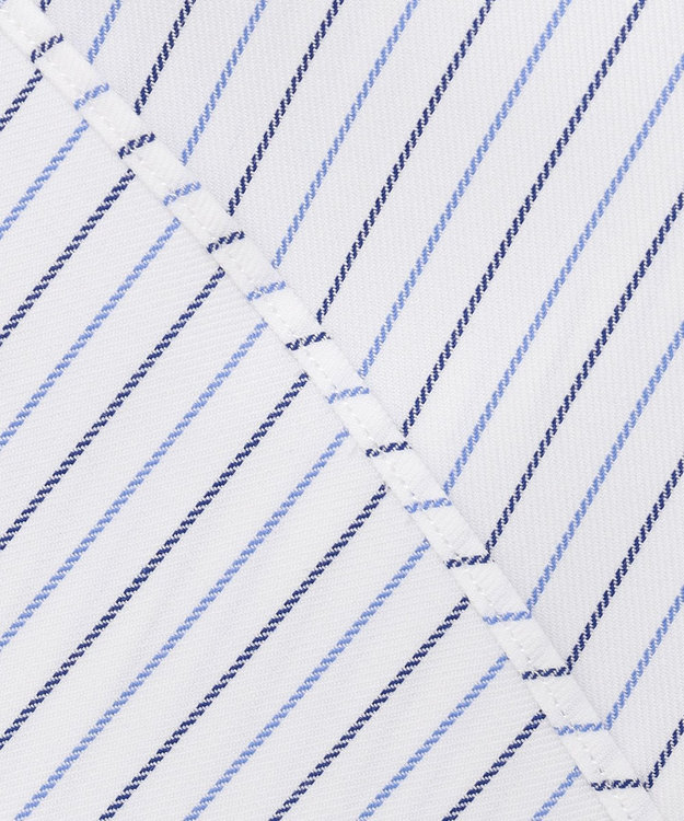 J.PRESS MEN 【KING SIZE】【PREMIUM PLEATS / 形態安定】スーピマコットンオルタネートストライプ  シャツ/B.D. サックスブルー系1