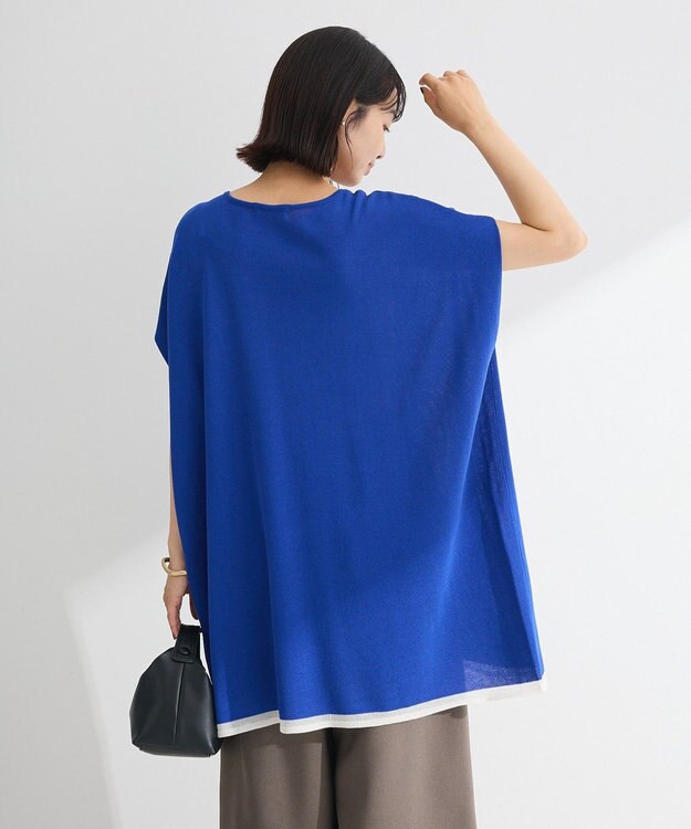 Green Parks 接触冷感ゆったりニットチュニック Blue