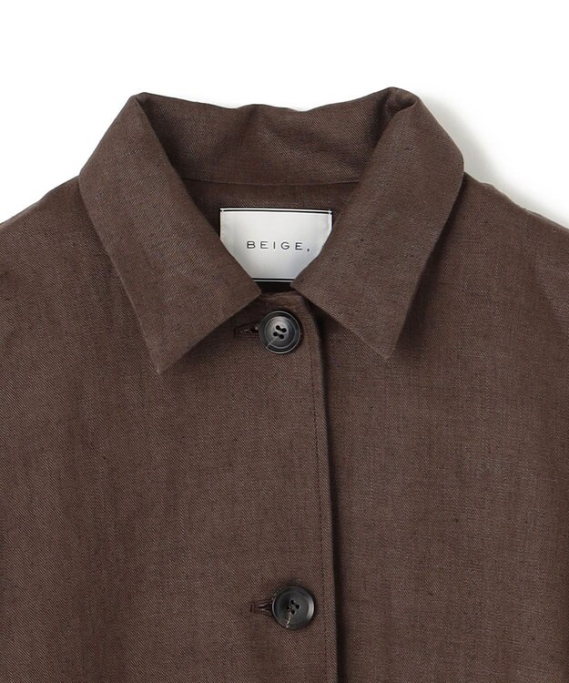 BEIGE， 【VERY 5月号掲載】CRINUM / オーバーサイズリネンジャケット Dark Brown