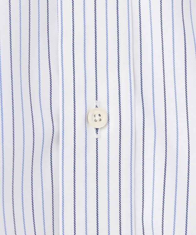 J.PRESS MEN 【KING SIZE】【PREMIUM PLEATS / 形態安定】スーピマコットンオルタネートストライプ  シャツ/B.D. サックスブルー系1