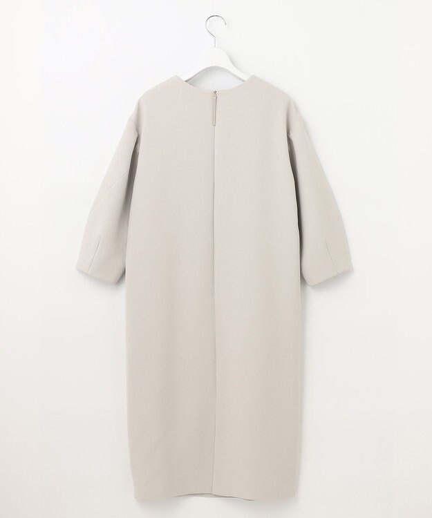 自由区 【XSサイズ～/洗える】ライトダブルクロス ワンピース サンドベージュ