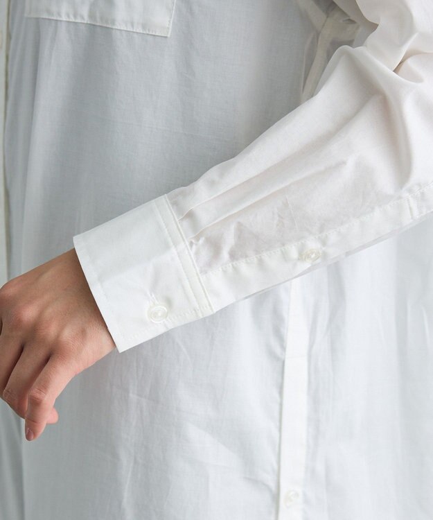 CRAFT STANDARD BOUTIQUE バンドカラーロングシャツチュニッ Off White